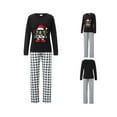 thumbnail image 3 of PaerPade Family Matching Christmas Pajamas Set Letter Print Tops Plaid Pants Holiday Sleepwear for Dad Mom Kids PJs, 3 of 10