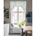 thumbnail image 5 of Vintage Sage Green Floral Toile Swag Valances for Windows 56 x 36 Rod Pocket Light Filtering Window Topper Botanical Vine for Kitchen Bathroom Bedroom Living Room, 5 of 6