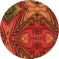 thumbnail image 1 of Ahgly Company Machine Washable Indoor Round Transitional Mahogany Brown Area Rugs, 4' Round, 1 of 7