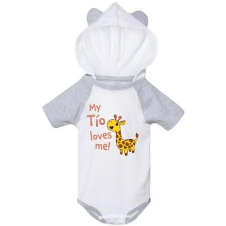 

Inktastic My Tío Loves me- cute giraffe Gift Baby Boy or Baby Girl Bodysuit