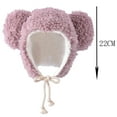 thumbnail image 7 of Herrnalise Women Cute Cartoon Thick Hat Protectors Warm Plush Hat Bandage Cap, 7 of 7