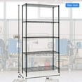 thumbnail image 5 of FDW 5 Shelf Wire Shelving Unit Garage NSF Wire Shelf Adjustable Utility Commercial Grade Steel Layer Shelf Rack Organizer 1250 LBS Capacity -14x36x72,Black, 5 of 7