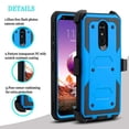 thumbnail image 2 of Mignova LG Stylo 4 case, heavy-duty shock-proof body protection rugged hybrid case with swivel belt clip and bracket for LG Stylo 4 case 2018(Blue), 2 of 7