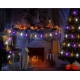 thumbnail image 4 of Cadena de luces de Halloween con forma de murciélago y calabaza 3D, 16 pies, 30 LED, impermeables, con temporizador y 8 modos para decoración interior y exterior, 4 of 5