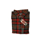 Eddie Bauer Men's Bristol Plaid Button Up Flannel Shirt (Red Cement, XXXL)