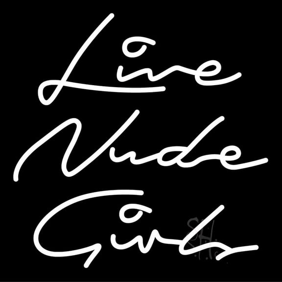 Live Nude Girl LED Neon Sign 24" Tall x 24" Wide - inches Black Square Cut Acrylic Backing, with Dimmer - Premium built indoor Sign for Strip Club, Dance club, Décor, Bar.