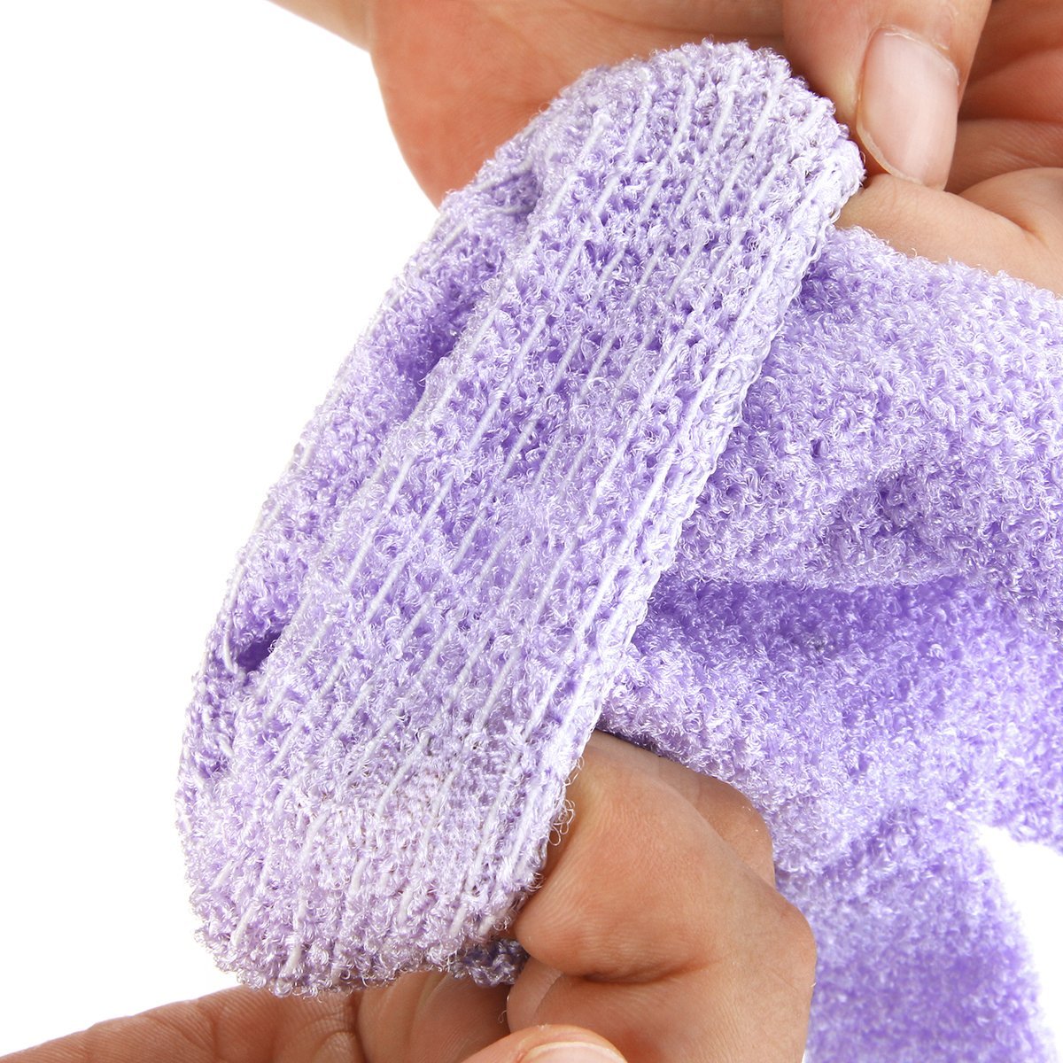 4 Pair Set Scrubbing Exfoliating Gloves, Double Side Durable Nylon Shower Gloves, Body Scrub Exfoliator for Men, Women & Kids, Bath Scrubber for Acne & Dead Cell - image 5 of 6