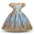 thumbnail image 1 of AAMILIFE Robe de Mariage en Tulle et Dentelle pour Filles, Élégante Robe de Princesse pour Fête, Robe de Cérémonie, Robe pour Enfants, 1 of 8
