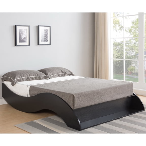 Tulsa Wood Platform Bed, Queen, Black