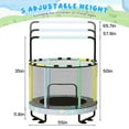 thumbnail image 6 of LinkRomat Round Trampoline for Kids, Indoor & Outdoor Toddler Trampoline with Enclosure, Adjustable Height Handrail & Durable Designs for Boys & Girls, 450lbs Capacity, 7-in-1, 55", 6 of 10