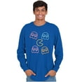 thumbnail image 5 of Retro PACMAN Character Silhouettes Long Sleeve TShirt Men Women Brisco Brands M, 5 of 6