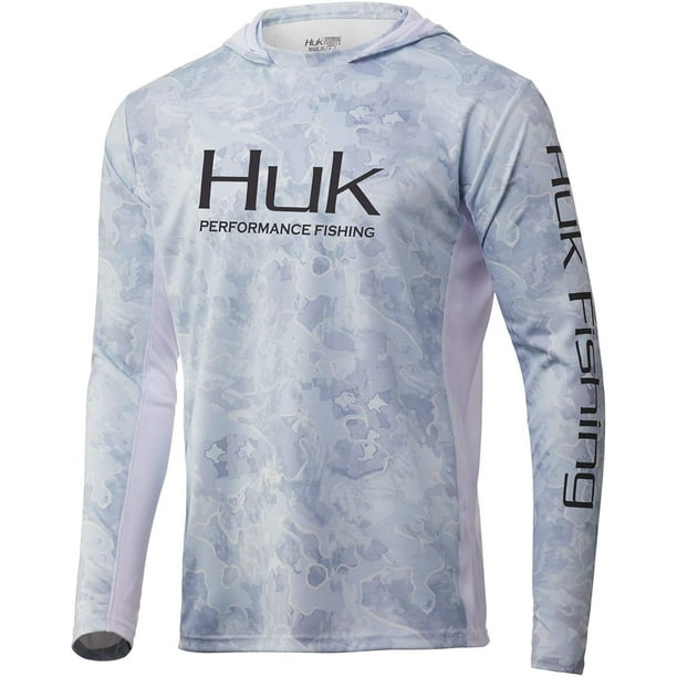 HUK Mens Icon X Camo Hoodie Long-Sleeve Performance Shirt with UPF