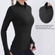 thumbnail image 4 of Hukapapa Ropa deportiva negra para mujer, camiseta de manga larga, ropa deportiva para correr, ropa de yoga, s, 4 of 6