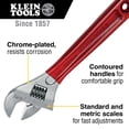 thumbnail image 2 of Klein Tools D507-8 Adjustable Wrench, Extra Capacity Jaw Forged Drive Wrench with High Polish Chrome Finish, 8-Inch, 2 of 4
