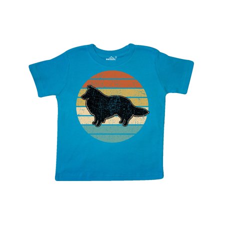 

Inktastic Sheltie Dog Gift Retro Gift Toddler Boy or Toddler Girl T-Shirt