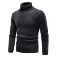 thumbnail image 2 of pstuiky Camisas de manga larga abrigadas para hombre, Suéter grueso de cuello alto para hombre con mangas largas y base cálida de punto. Tops de hombre xl, 2 of 6
