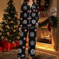 thumbnail image 2 of Tnhcen Women's Christmas Pajama Set 2-Piece Holiday Family Matching Pajamas Festive Flannel Sleepwear Long Sleeve Button-Up PJ Set Christmas Print Pajamas for Women S-3XL, 2 of 5