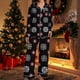 thumbnail image 1 of Puyaiuu Women 2 Piece Christmas Satin Pajama Set Cute Print Long Shirt Loose Shorts Matching Set Loungewear Gift, 1 of 5