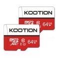 thumbnail image 1 of Tarjeta micro SD KOOTION 64 GB x 2 clase 10 UHS-I, C10, U1, 1 of 9