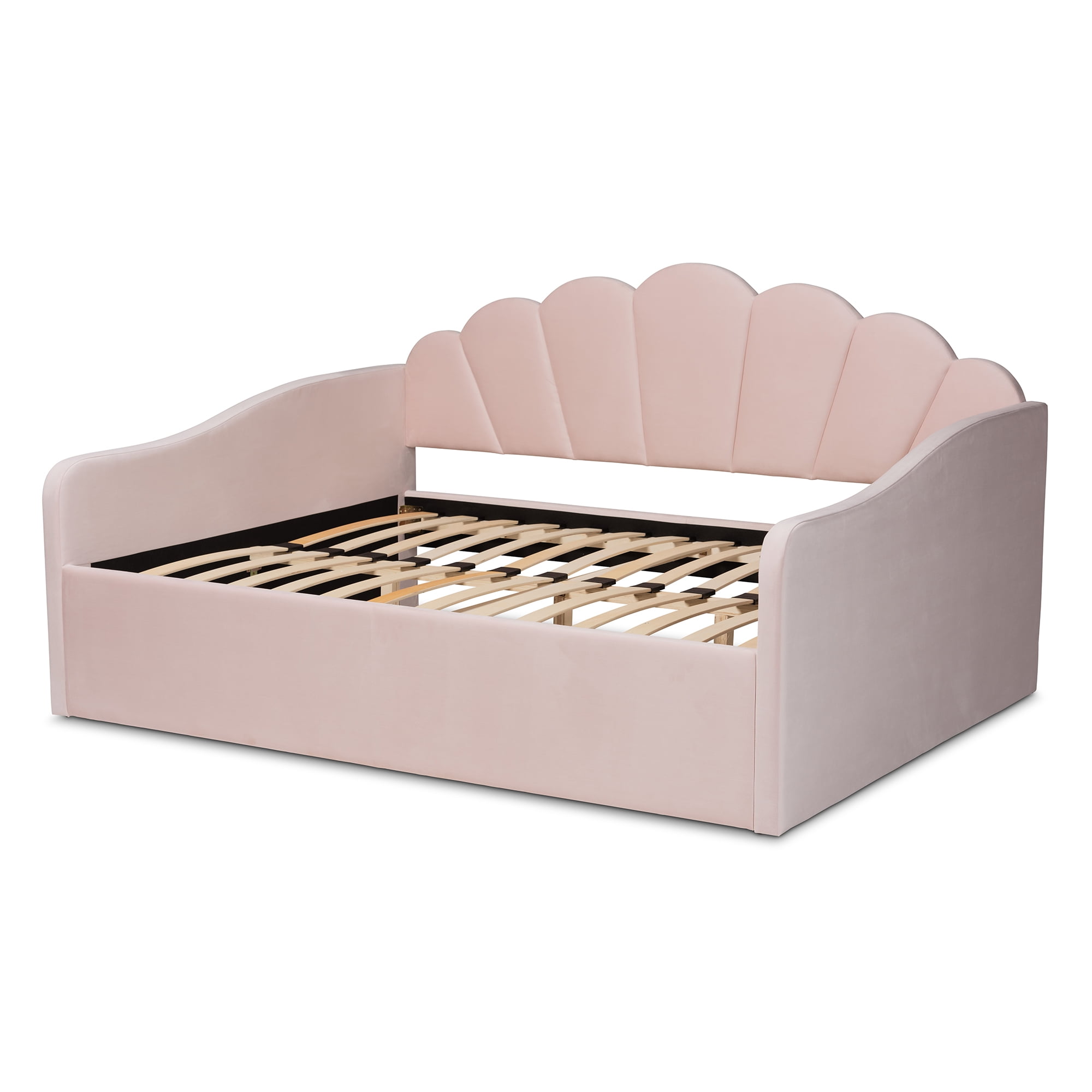 Baxton Studio Select Modern Contemporary Polyester Queen Daybed Frame Pink