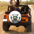 thumbnail image 3 of KAKALAD Funny Raccoon Green Sunglasses 01-1 Spare Tire Cover Universal Vehicle Accessories Buckle Car Tools 15”in, 3 of 6