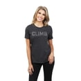 thumbnail image 2 of Climb Women's Fashion Relaxed T-Shirt Tee Charcoal Grey Large, 2 of 5