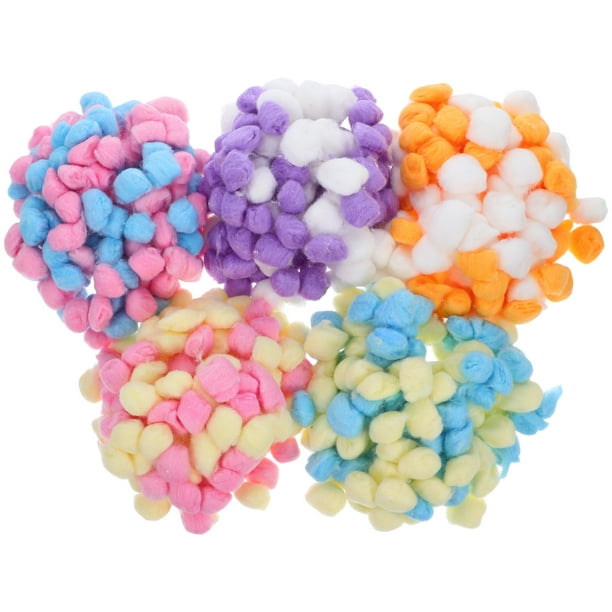 500 bolas de algodón para hámsteres, bolas de algodón cálidas con pompones, bolas de algodón de colores para mascotas en invierno.
