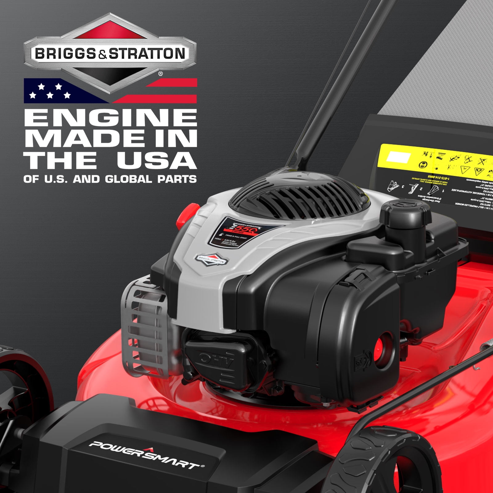 PowerSmart 21" Gas Self-Propelled 140cc B&S Engine Lawn Mower B8721S2