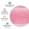 thumbnail image 3 of Lsque Sparkly Pink Glitter Pattern 4" Drink Coasters Set of 4, PVC Leather Absorbent Coasters, Table Coaster Set Decorative Coffee Cup Coasters Housewarming Gift -Round Shape, 3 of 6