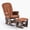 Terracotta Fabric and Walnut Frame, variant on Norm Concept Joli Deluxe Glider Chair and Ottoman Set (Terracotta Fabric and Walnut Frame)