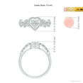 thumbnail image 4 of ANGARA Natural Diamond Heart Ring with Leaf Motifs in 14K White Gold for Women (Size-1.8mm| Color-G| Clarity-VS2) | April Birthstone, Anniversary, Jewelry Gift for Women | Natural Diamond Ring, 4 of 9