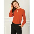 thumbnail image 3 of Dde San Patricio profesional Blusas de gade manlarcon cuello alto elegante pamujer Rojo marrón S, 3 of 6