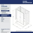 thumbnail image 4 of DreamLine Visions 32 in. D x 60 in. W x 76 3/4 in. H Sliding Shower Door in Chrome with Left Drain White Base, Backwalls, 4 of 11