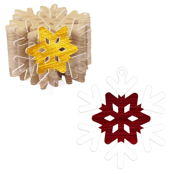 Inkdotpot Laser Cut Acrylic Ornament Blank with Holes Predrilled DIY Christmas Tree Decoration, Stocking Name Tag- Holiday Tags- 3mm Thick- 25 Pack