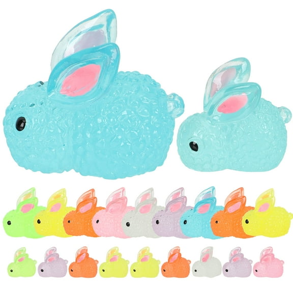 IFANLANDOR 20Pcs Bunny Mini Charms For Diy Craft Accessories In Bright Color 1.4x1.2in