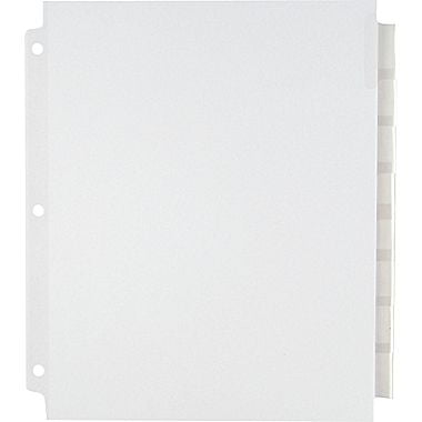 staples extra wide tab dividers clear 8 tab 13495 11223