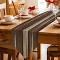 thumbnail image 2 of Table Runners 36 Inches Long, Brown Wooden Cotton Linen Kitchen Dining Coffee Table Runner for Party Home Decor, Vintage Farmhouse Retro Art Tabletop Dresser Scarves Runner Decor 13x36 Inch, 2 of 9