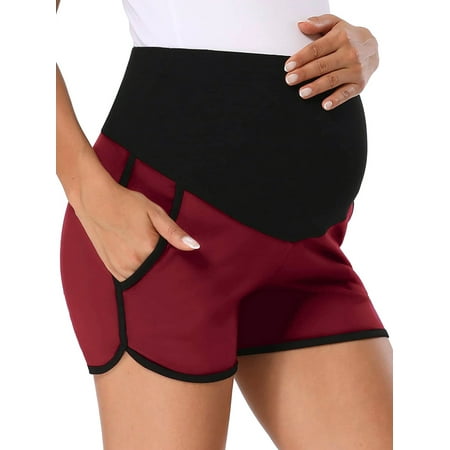 

Women’s Maternity Shorts Over Belly Elastic High Waist Pregnancy Shorts Casual Short Pants