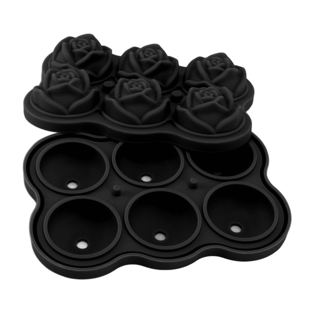 Bandeja para cubitos de hielo Jadeshay silicona diseño de rosa