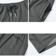 thumbnail image 6 of QPNGRP Men's Workout Stretch Shorts Casual Drawstring Elastic Zipper Pockets Darkgrey 34, 6 of 8
