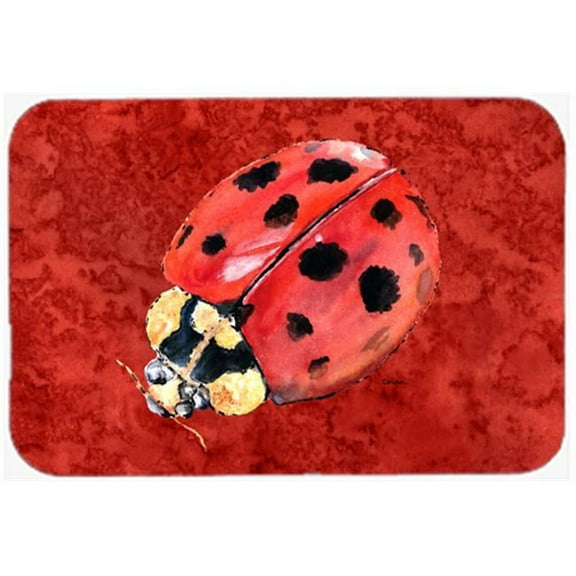 Carolines Treasures  Lady Bug on Deep Red Mouse Pad - 9.5 x 8 in.