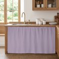 thumbnail image 2 of Purple Solid Color Cabinet Curtains 32"W x 55"L,Dustproof Sink Skirt Curtain for Kitchen Bathroom,Aesthetics Contemporary Luxury Adhesive Desk Skirt Door Cover Curtains for Pantry Office Closet, 2 of 8