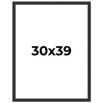 30x39 Frame Black Real Wood Picture Frame Width 1.25 Inches | Interior Frame Depth 0.5 Inches |