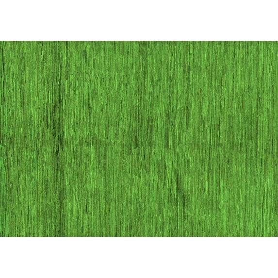 Ahgly Company Indoor Rectangle Abstract Green Modern Area Rugs, 7' x 9'