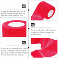 thumbnail image 3 of Venda Elástica Cohesiva Autoadherible De 5 M x 4.5 Cm, 12 Pzs Rojo, 3 of 5
