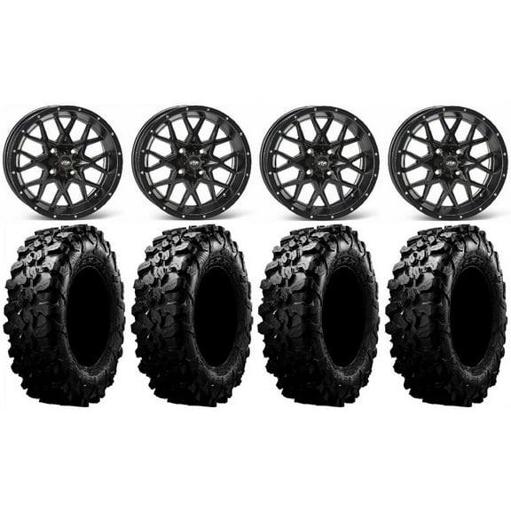 ITP Hurricane 14" Wheels Black 32" Carnivore Tires Polaris RZR XP 1000 / PRO XP / Ranger XP 900/1000