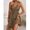 Camel, variant on Womens Camel Halter Tiered Mini Dress With Drawstring Waist