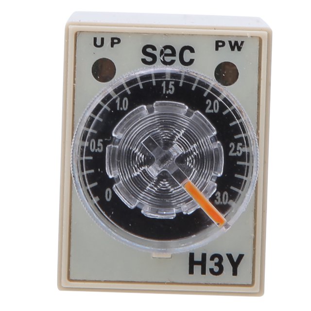 Time Relay, 8Pins H3Y-2 Compact Size Timer Adjustable For Home Appliances Electrical Supplies 0-3s 220VAC