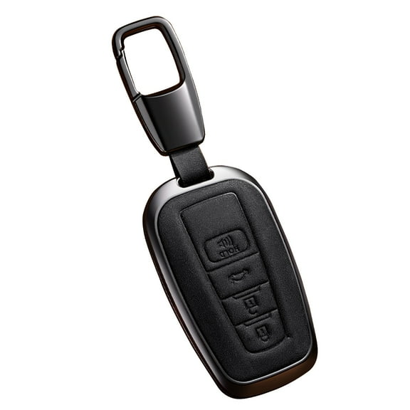 For Key Fob Cover Leather Car Compatible for 2020-2022 Highlander Prius Corolla 2018-2024 Camry RAV4 Avalon C-HR GT86 Key Case