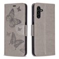 thumbnail image 4 of Galaxy A13 5G Wallet Case,Dteck Magnetic Butterfly Pattern Leather Card Pocket Case Hybrid Rubber Kickstand Cover with Strap for Samsung Galaxy A13 5G 6.5-inch,Gray, 4 of 6